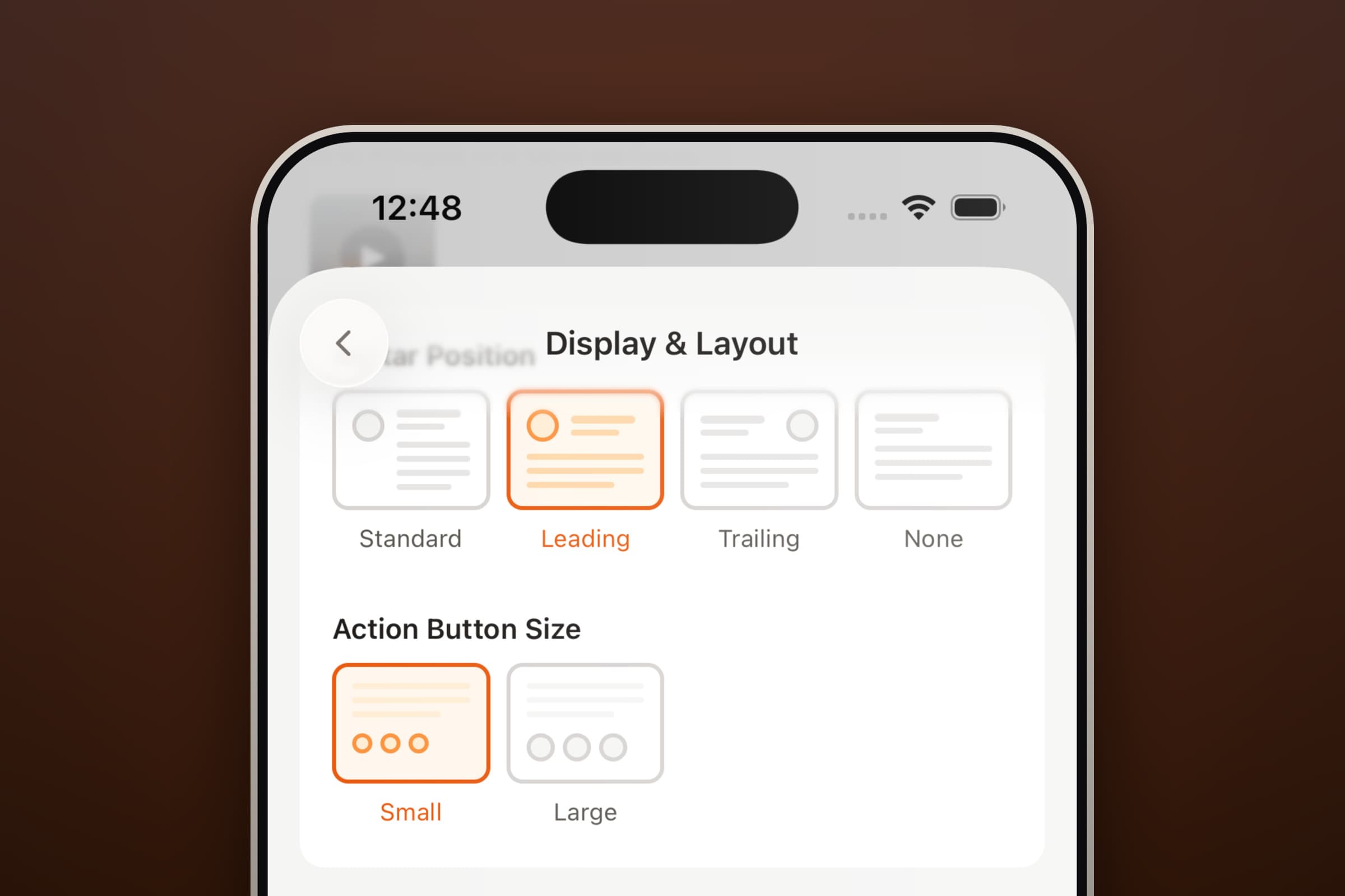 Post layout settings
